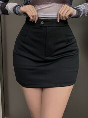 Акція на Спідниця жіноча SHEIN GD-00150003 S Чорна від Rozetka