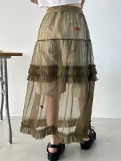 Акція на Спідниця жіноча SHEIN GD-00154570 2XL Сіро-зелена від Rozetka