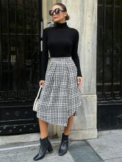 Акція на Спідниця жіноча SHEIN GD-00149325 S Чорно-біла від Rozetka
