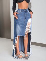 Акція на Спідниця жіноча SHEIN GD-00153445 XS Синя від Rozetka