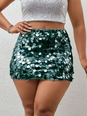Акція на Спідниця жіноча SHEIN GD-00160418 4XL Темно-зелена від Rozetka