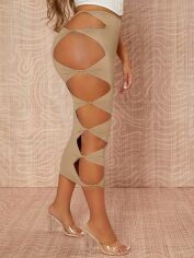 Акція на Спідниця жіноча SHEIN GD-00142513 L Світло-бежева від Rozetka