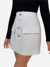 Акція на Спідниця жіноча SHEIN GD-00088590 XS Сіра від Rozetka