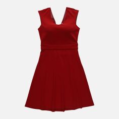 Акція на Плаття коротке осіннє жіноче Mint&Berry GD-00027296 XS Темно-червоне від Rozetka