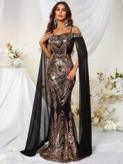 Акція на Плаття вечірнє довге літнє жіноче SHEIN GD-00118795 S Комбіноване від Rozetka