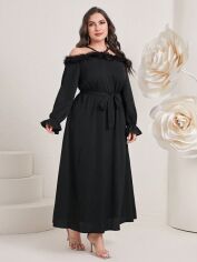 Акція на Плаття вечірнє довге літнє жіноче SHEIN GD-00118656 XL Чорне від Rozetka