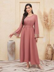 Акція на Плаття вечірнє довге літнє жіноче SHEIN GD-00118965 L Лілове від Rozetka