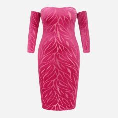 Акція на Плаття міді літнє жіноче SHEIN GD-00118722 XL Рожеве від Rozetka