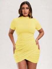 Акція на Плаття-футболка коротке літнє жіноче SHEIN GD-00118337 2XL Жовте від Rozetka