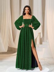 Акція на Плаття вечірнє довге літнє жіноче SHEIN GD-00118290 L Зелене від Rozetka