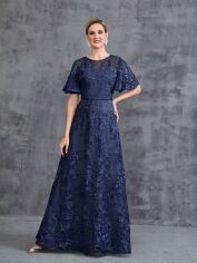 Акція на Плаття вечірнє довге літнє жіноче SHEIN GD-00119473 2XL Темно-синє від Rozetka