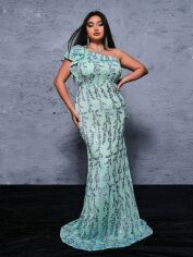 Акція на Плаття жіноче SHEIN GD-00118934 XL Бірюзове від Rozetka