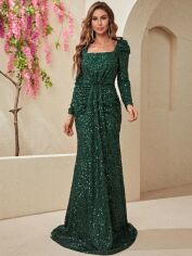 Акція на Плаття жіноче SHEIN GD-00118448 S Темно-зелене від Rozetka