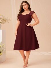 Акція на Плаття жіноче SHEIN GD-00118566 2XL Бордове від Rozetka