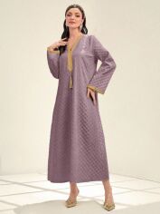 Акція на Плаття вечірнє довге літнє жіноче SHEIN GD-00118832 L Пудрове від Rozetka