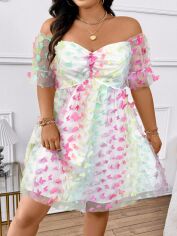 Акція на Плаття міді літнє жіноче SHEIN GD-00118688 2XL Комбіноване від Rozetka