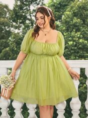 Акція на Плаття міді літнє жіноче SHEIN GD-00118601 XL Салатове від Rozetka
