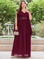 Акція на Плаття жіноче SHEIN GD-00119362 XL Бордове від Rozetka