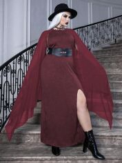 Акція на Плаття вечірнє довге літнє жіноче SHEIN GD-00118572 3XL Бордове від Rozetka
