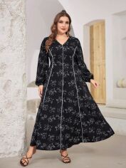 Акція на Плаття вечірнє довге літнє жіноче SHEIN GD-00118576 2XL Чорне від Rozetka