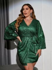 Акція на Плаття жіноче SHEIN GD-00118633 4XL Зелене від Rozetka