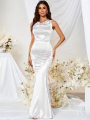 Акція на Плаття вечірнє довге літнє жіноче SHEIN GD-00119709 S Біле від Rozetka