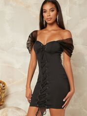 Акція на Плаття жіноче SHEIN GD-00117637 M Чорне від Rozetka