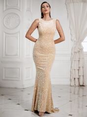 Акція на Плаття жіноче SHEIN GD-00119425 S Світло-бежеве від Rozetka