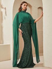 Акція на Плаття вечірнє довге літнє жіноче SHEIN GD-00118976 L Зелене від Rozetka