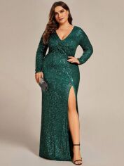 Акція на Плаття вечірнє довге літнє жіноче SHEIN GD-00118482 4XL Смарагдове від Rozetka