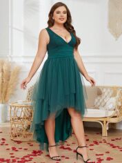 Акція на Плаття вечірнє довге літнє жіноче SHEIN GD-00118948 XL Смарагдове від Rozetka