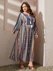 Акція на Плаття довге літнє жіноче SHEIN GD-00118657 2XL Комбіноване від Rozetka