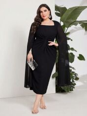 Акція на Плаття вечірнє міді літнє жіноче SHEIN GD-00119190 2XL Чорне від Rozetka
