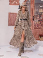 Акція на Плаття довге осіннє жіноче SHEIN GD-00118762 M Комбіноване від Rozetka