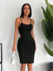 Акція на Плаття міді літнє жіноче SHEIN GD-00115619 M Чорне від Rozetka