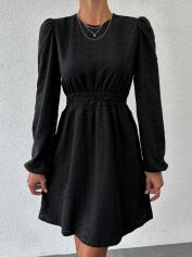 Акція на Плаття коротке літнє жіноче SHEIN GD-00115591 S Чорне від Rozetka
