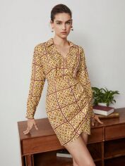 Акція на Плаття-сорочка коротке літнє жіноче SHEIN GD-00117712 S Комбіноване від Rozetka