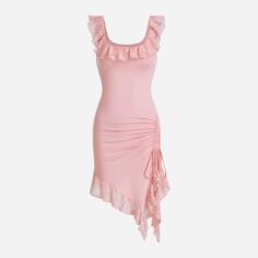 Акція на Плаття вечірнє коротке літнє жіноче SHEIN GD-00117479 S Світло-рожеве від Rozetka