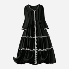 Акція на Плаття довге літнє жіноче SHEIN GD-00118503 3XL Чорне від Rozetka
