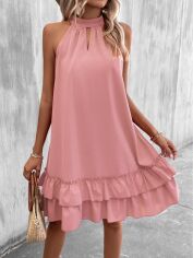 Акція на Плаття міді літнє жіноче SHEIN GD-00130556 S Рожеве від Rozetka