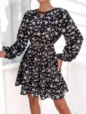 Акція на Плаття коротке літнє жіноче SHEIN GD-00130661 M Чорне від Rozetka