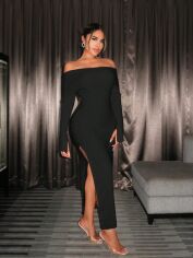 Акція на Плаття жіноче SHEIN GD-00120755 S Чорне від Rozetka
