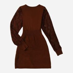 Акція на Плаття в'язане міді осіннє тепле жіноче SHEIN GD-00120845 L Коричневе від Rozetka