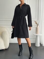 Акція на Плаття жіноче SHEIN GD-00120386 S Чорне від Rozetka