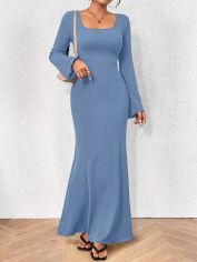 Акція на Плаття довге літнє жіноче SHEIN GD-00120022 S Блакитне від Rozetka
