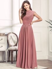 Акція на Плаття вечірнє довге літнє жіноче SHEIN GD-00130850 S Рожево-коричневе від Rozetka
