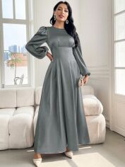 Акція на Плаття вечірнє довге літнє жіноче SHEIN GD-00119981 L Сіре від Rozetka