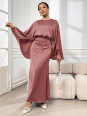 Акція на Плаття вечірнє довге літнє жіноче SHEIN GD-00119903 L Рожево-коричневе від Rozetka