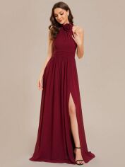 Акція на Плаття вечірнє довге літнє жіноче SHEIN GD-00130874 XL Бордове від Rozetka