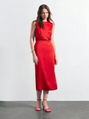 Акція на Плаття вечірнє міді літнє жіноче SHEIN GD-00120286 XL Червоне від Rozetka